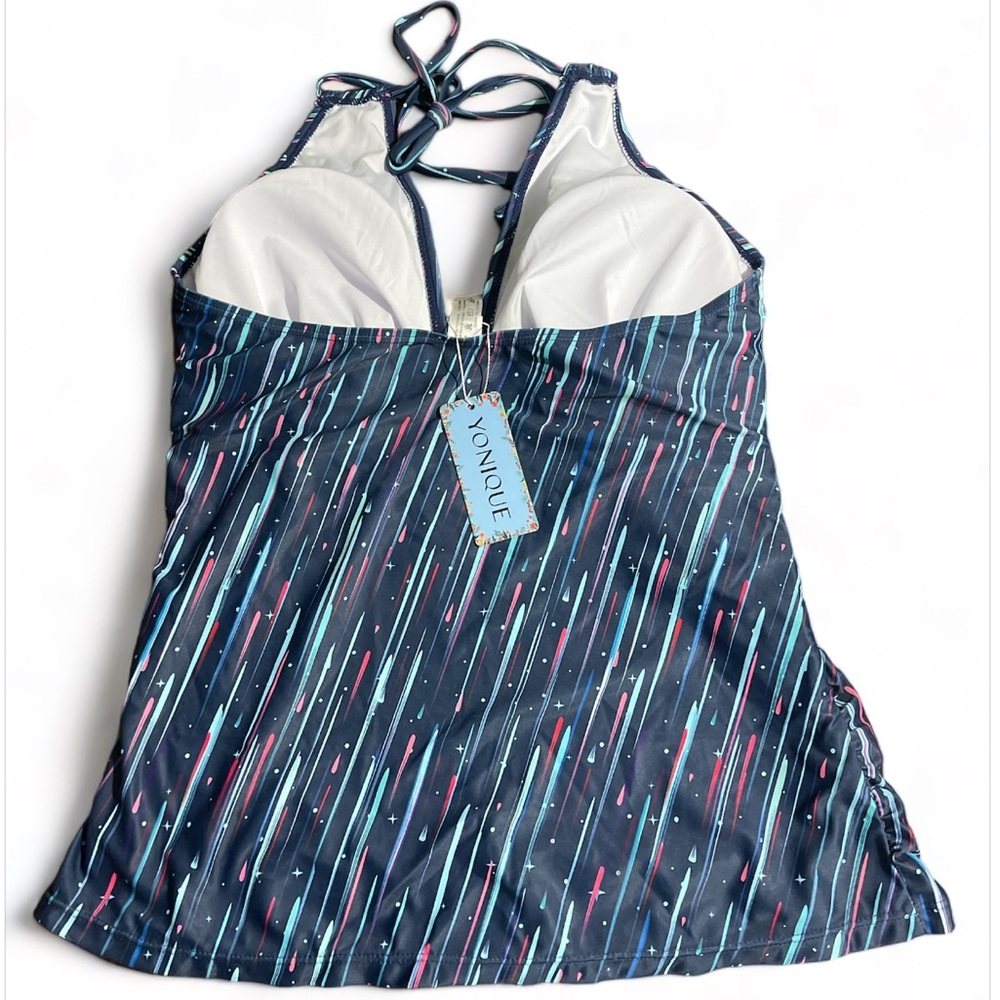 Yonique Women's Swimsuit Blue 2 Pieces Size L | New - Picture 4 of 8